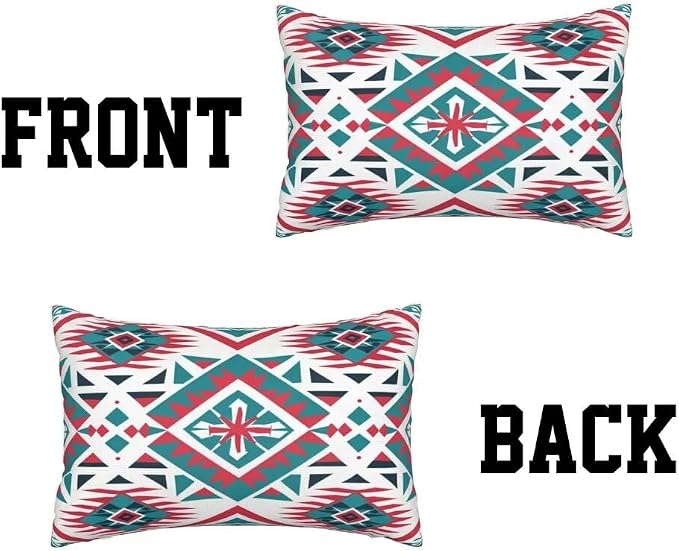 Outdoor Pillows Waterproof Set of 2 Outdoor Pillow Covers 16x24 Inch, Boho Throw Pillows Ethnic Pillow Covers, Summer Garden Decorative Pillows Outdoor Pillows for Patio Furniture Car Home Decor-hs207