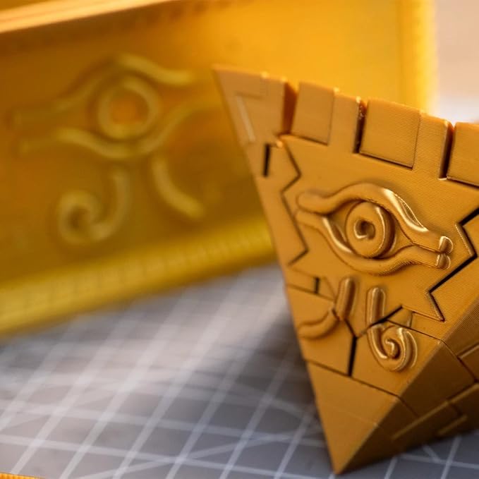 Millennium Sarcophagus Deck Box with Millennium Puzzle | Storage & Display Case | Cosplay Props Fan Gift