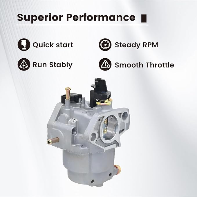 NIMTEK GP5500 GP6500 Carburetor with Filter for Generac GP5000 GP6500E GP7500E GP8000E Jingke Huayi 5KW 5.5KW 6.5KW OHV 389cc 188F 190F Generator Replace 0J58620157 0G8442A11