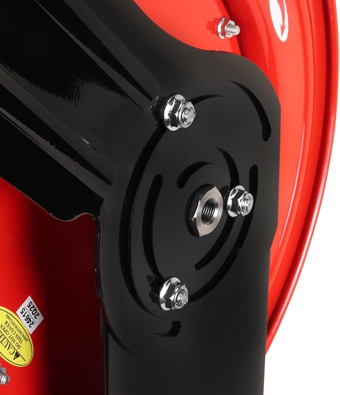 3/8" x 50' All-In-One Pressure Washer Dual-Arm Hose Reel (single wire-braided hose) - 4,000 PSI
