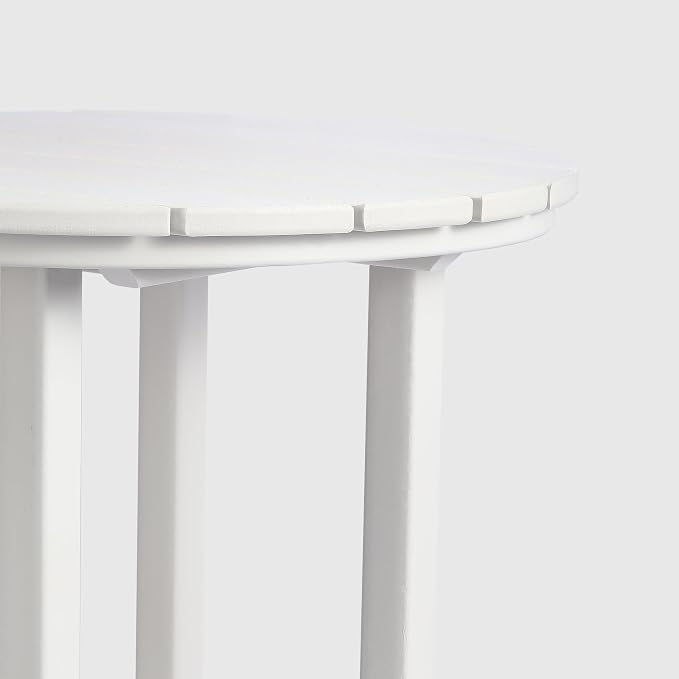 WestinTrends Malibu 42" Counter Height Round Outdoor Patio Bistro Bar Table, White