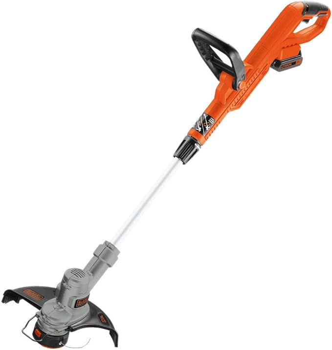 BLACK+DECKER 20V MAX String Trimmer with Trimmer Line Replacement Spool, Autofeed 30 ft, 0.065-Inch, 2-Pack (LST300 & AF100-2)