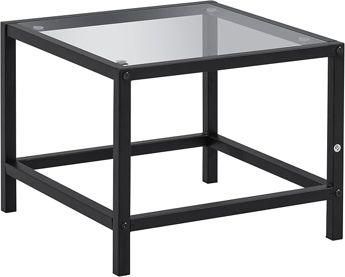 3pcs/Set Table and Chair Set Small Patio Balcony Chair with Glass Side Table Set Outdoor Conversation Apartment Chairs for Backyard, Balcony and Apartment Black As Shown One Size