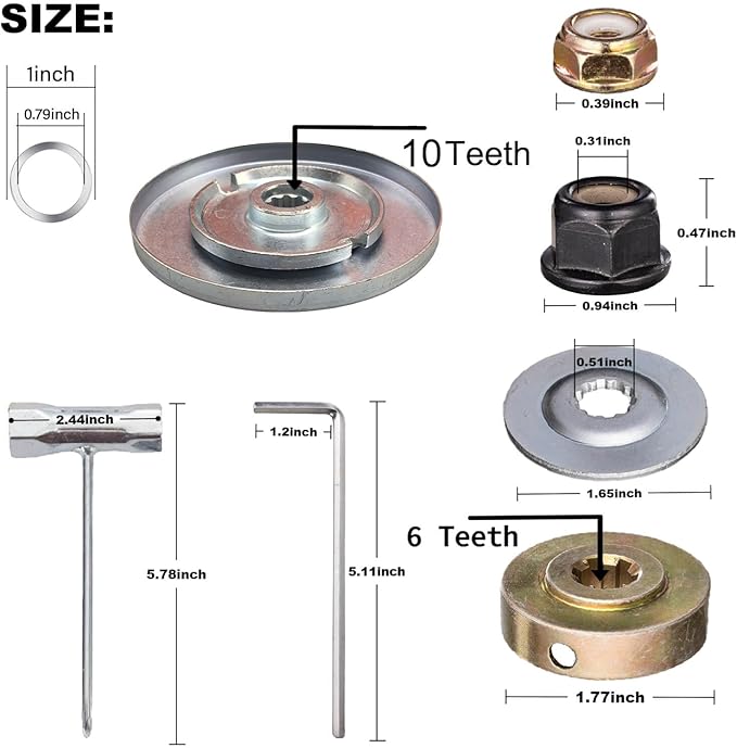 Gas Trimmer Head, Universal Steel Wire Trimmer Head 7"8"9" Heavy-Duty Gas Weed Eater Blade, 1" Arbor Replacement for Stihl,Husqvarna,Echo,Ryobi,Toro,Installation Kit Included (Accessory Set)