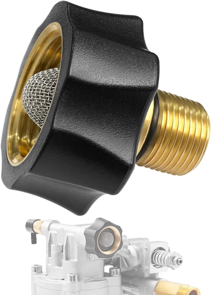 7112362 Water Inlet Fitting for Simpson Pressure Washer Pump Parts, Fits Multiple Models - Pure Copper, Durable Corrosion-Resistant