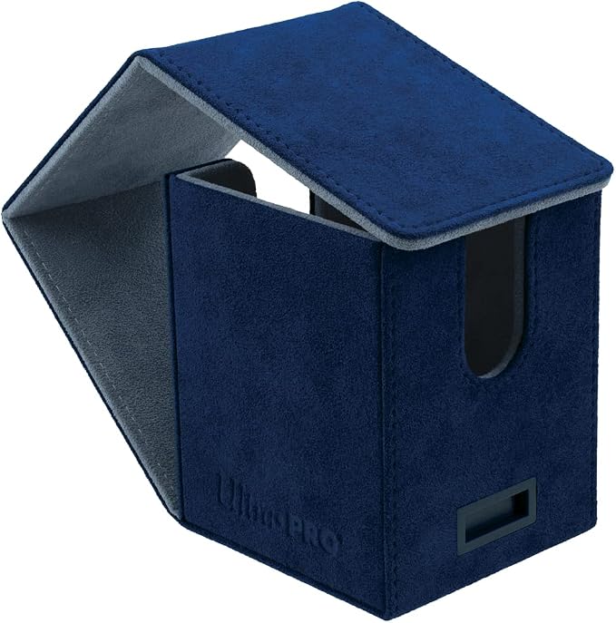 Ultra Pro - Vivid Alcove Flip Deck Box (Blue) - Protect and Store up to 100 Double Sleeves Standard Size Cards, Perfect for Sports Cards, Gaming Cards & Collectible Trading Cards