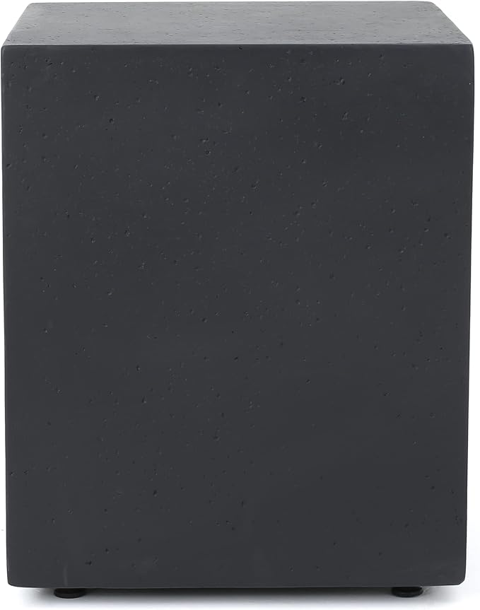 Christopher Knight Home Aidan Outdoor Tank Holder Side Table - Lightweight Concrete - Dark Gray