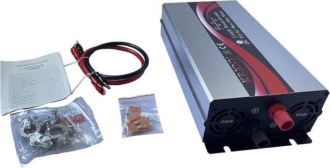 2500W Pure Sine Wave Car Power Inverter 12V DC to 110V 120V AC 60HZ with USB Port LCD Display