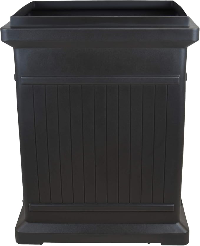 RTS Home Accents ParcelWirx Premium Vertical Storage Cabinet/Package Delivery Box with Lift Off Lid, Graphite