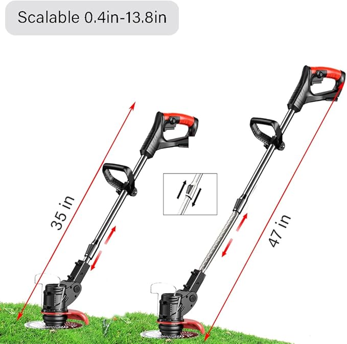 Grass Edger Cordless-Gjpwyfdc Battery Weed Wacker with Charger,21v Weed Eater Battery Powered Lightweight Brush Cutter