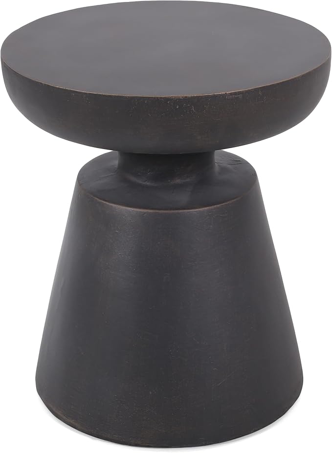 Modern Concrete Side Table for Outdoor Use - Weather-Resistant, Lightweight Design Perfect for Patio and Deck