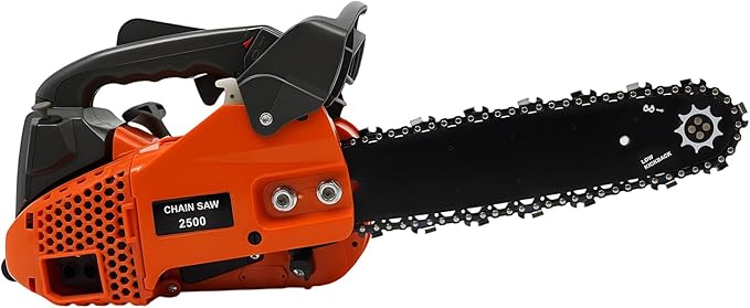 12 Inch Gas Chainsaw, 2-Stroke 25.4CC Top Handle Chainsaw Gas Power Chain Saw, Lightweight Small Chain Saw, Portable Cordless Chain Saw for Wood Cutting & Tree Trimming, 9000RPM