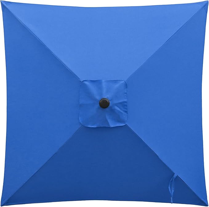 ABBLE Outdoor Patio Umbrella 6.5 Ft Square with Tilt and Crank, Weather Resistant, UV Protective Umbrella, Durable, 4 Sturdy Steel Ribs, Market Outdoor Table Umbrella, Royal Blue