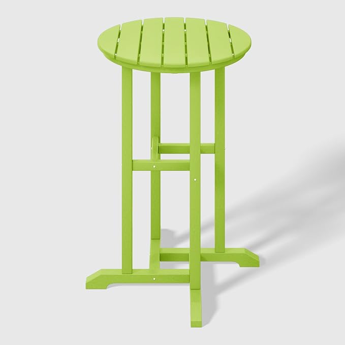 WestinTrends Malibu 37" Counter Height Round Outdoor Patio Bistro Bar Table, Lime