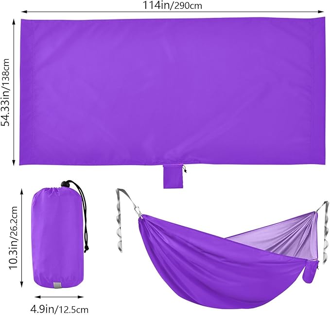 Blue Violet Solid Color Pure Plain 330lb Capacity Hammocks Tree Hammock for Outside Patio Backyard Poolside jamaca para Patio