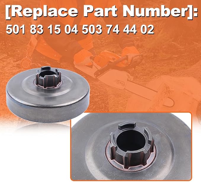 Clutch Drum 3/8"-8T Sprocket Rim For Husqvarna 66, 266, 268, 272, 268Xp, 272Xp Chainsaws 501 83 15 04 503 74 44 02