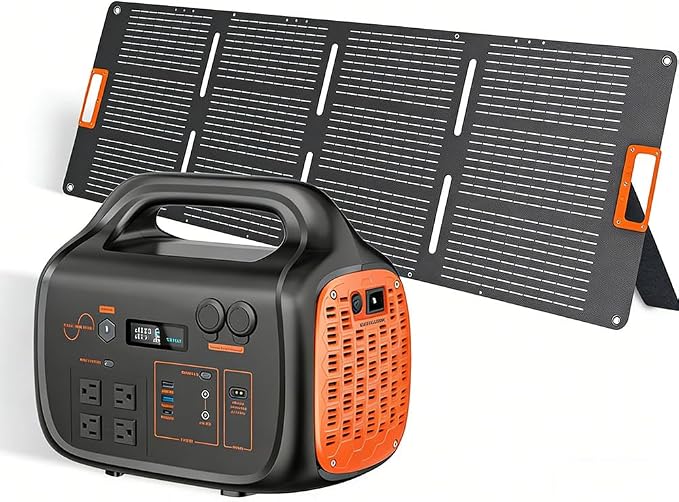 STARY LINE 1800W Solar Generator Kit (2700W Surge), 1024Wh Portable Power Station with 200W Solar Panel, LiFePO4 Battery for RV Life, Van Living, High-Power Appliances Backup,