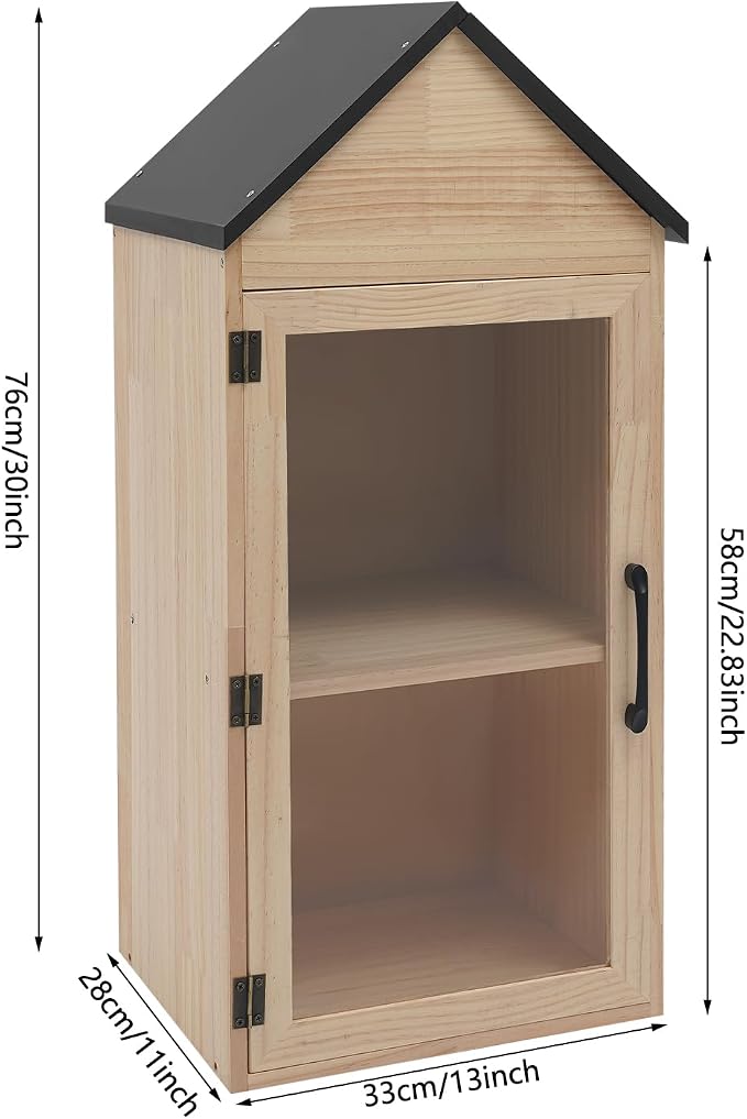 Library Book Exchange Box Weatherproof Wood Cabinet for DIY Outdoor Indoor Book Storage,Literature Exchange Box for Community,Schools & Neighborhood Sharing (TypeJ)