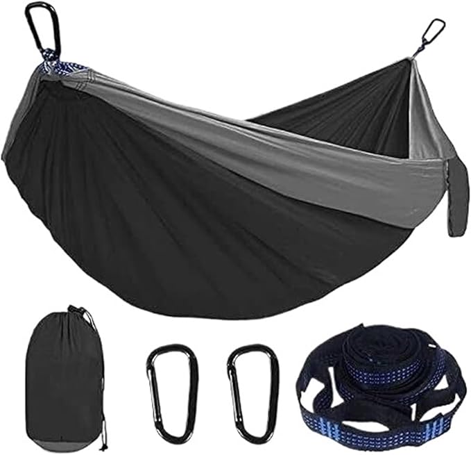 Hammock Lightweight Portable Double & Single Hammock with Tree Straps, Camping Gear for Outside Backpack Travel Hamock Outside(270x140 cm)