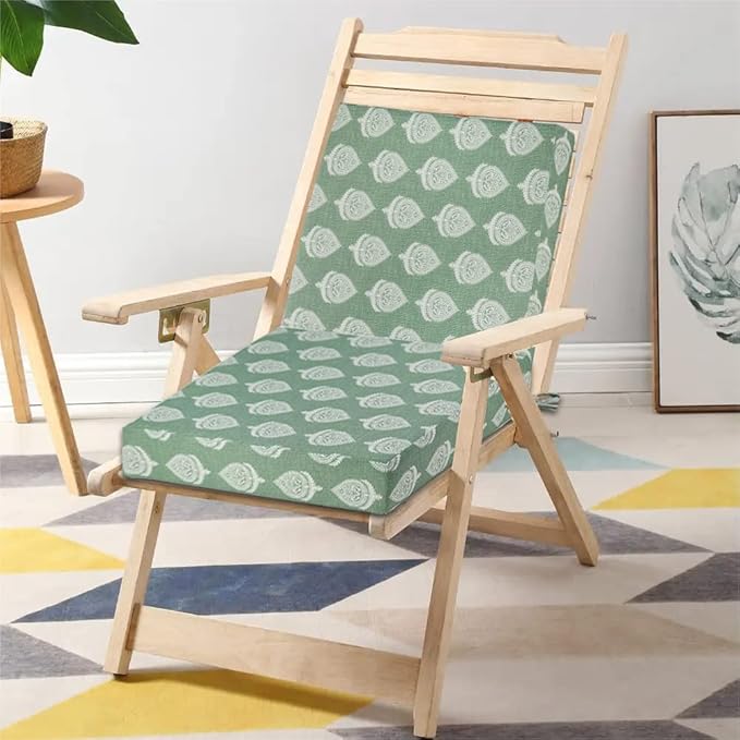 FUNHOME Outdoor Patio Cushion Covers 24 x 22 x 4 Inch, No Insert! 2 Pack Water Repellent Outdoor Chair Cushion Covers with Zipper and Tie, Patio Cushion Slipcovers Replacement Cover Only(Fair Green)