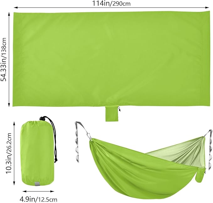 Yellow Green Solid Color Pure Plain 330lb Capacity Outdoor Hammock Portable Hammock for Patio Backyard Lounge Base hamacas para Patio