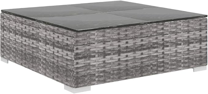 Patio Lounge Set with Cushions,Outdoor Furniture,Outdoor Furniture Sets,Patio Conversation Sets,for Garden,Deck,Backyard,5 Piece Poly Rattan Gray