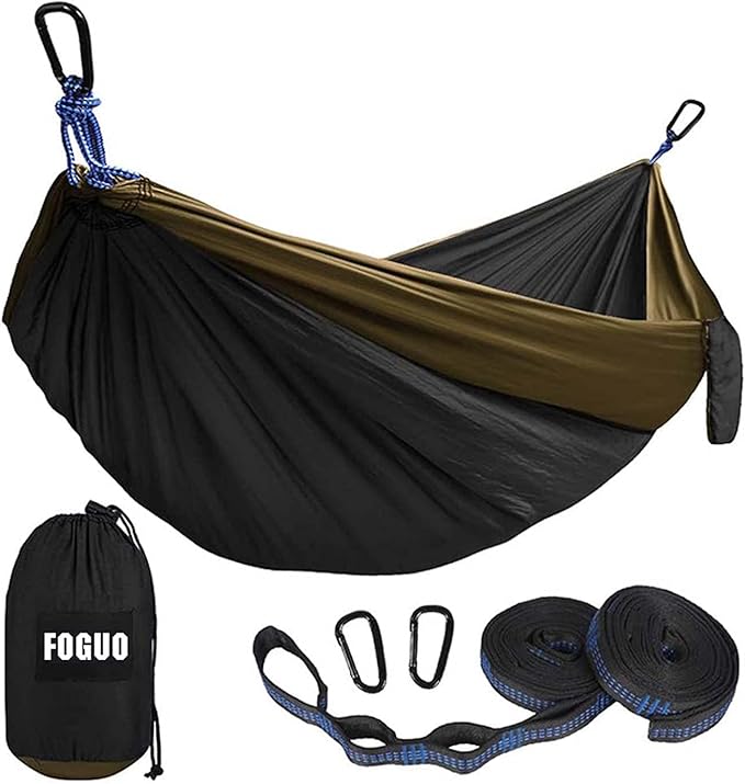 Hammocks for Outside, Camping Hammocks with Tree Straps, Parachute Hammocks, Double Hammock Swing Chair, All Accessories Included, for Outdoor, Indoor