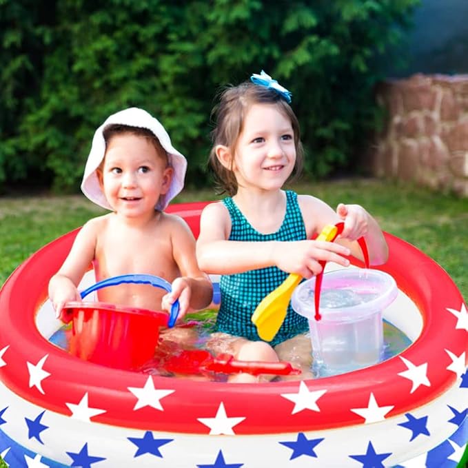 2 Pack Inflatable Kiddie Pool, 47.5"x12" Inflatable Swimming Pool for Kids Summer Fun, Inflatable Baby Ball Pit Pool for Indoor Outdoor Water Fun Swimming Pool Center