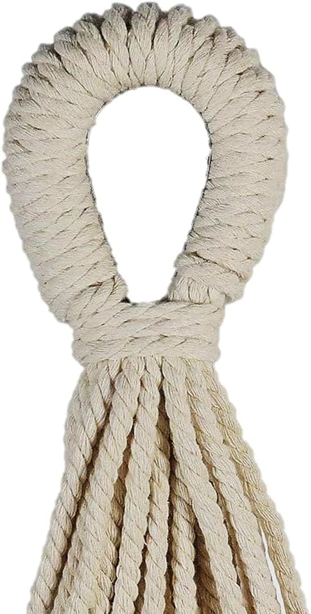 XL Double Brazilian Hammock 260x150cm - Soft Cotton Fabric for 2 People - Ideal for Backyard, Patio, Porch - Indoor/Outdoor Swing Bed with 2 Hanging Ropes Brown