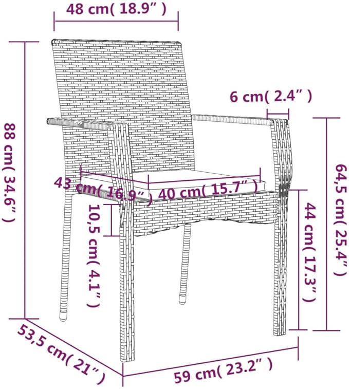Backyard Furniture Patio Conversation Sets Outdoor Seating 9 Piece Patio Dining Set with Cushions Black Poly Rattan Suitable for Gardens, Balconies, Decks