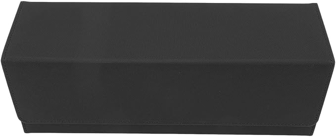 Card Storage Box, PU Leather Magnetic Closure Deck for 400+ Cards with Felt Lining, Elegant Design for Game Tarot Cards Storage (Black)