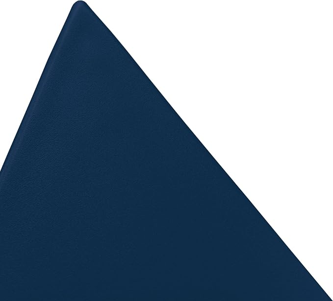 LeisureMod 15.75" Triangular Side Table, Stackable Plastic Accent End Table for Indoor & Outdoor Use, Weather-Resistant Modern Patio & Living Room Table, Set of 2, Navy Blue