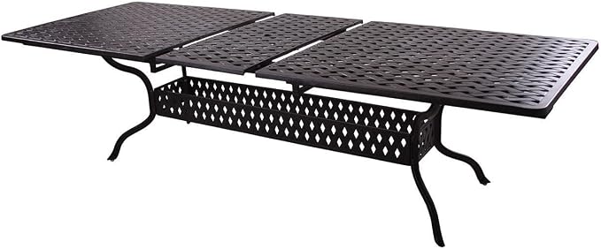 Darlee Series 30 Extendable Patio Dining Table in Antique Bronze