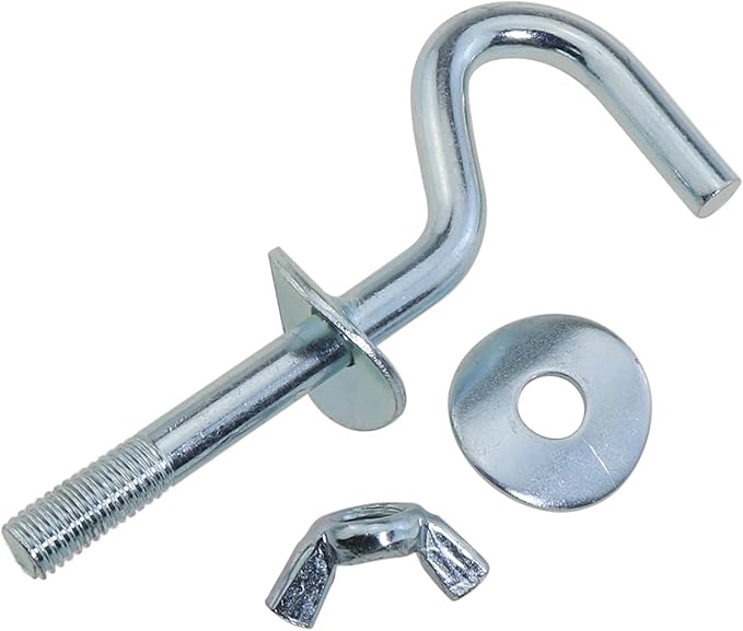 Heyous 2PCS Galvanised Iron Heavy Duty Replacement Hook Bracket Diameter 3/8 inch Hammock Accessories Hammock Hooks Suitable for Indoor and Outdoor Hammocks