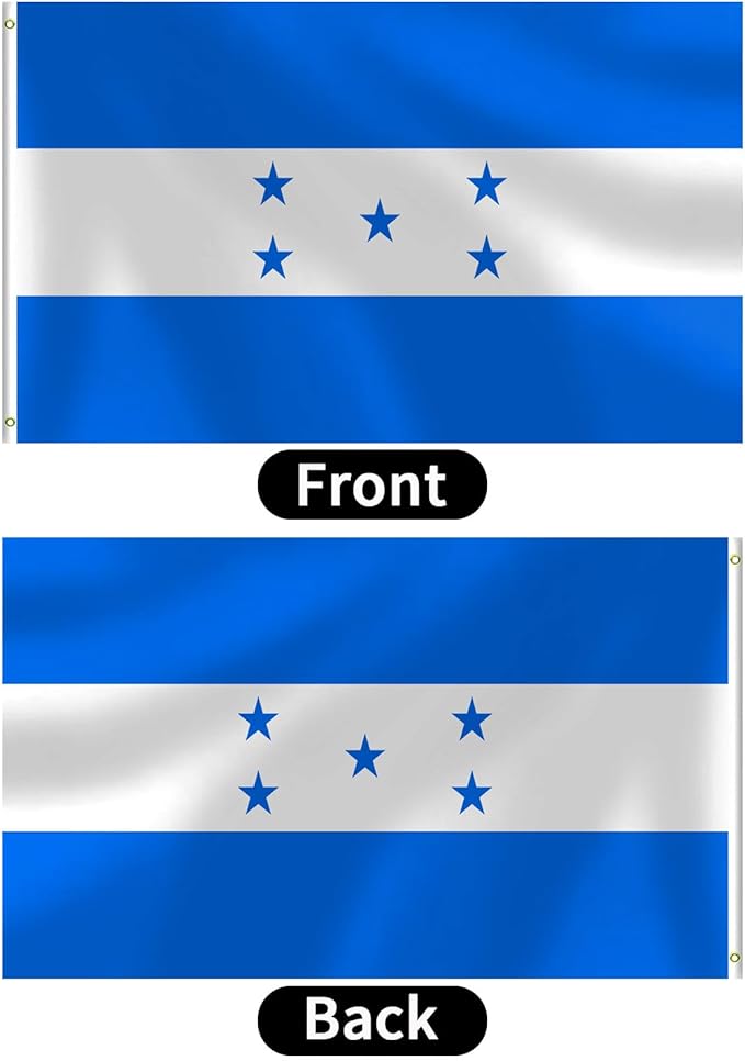 Honduras Flag 3x5 FT Heavy Duty Honduran Flag Double Stitched Vivid Color Fade Proof Outdoor Decor With Brass Grommets(Honduras)