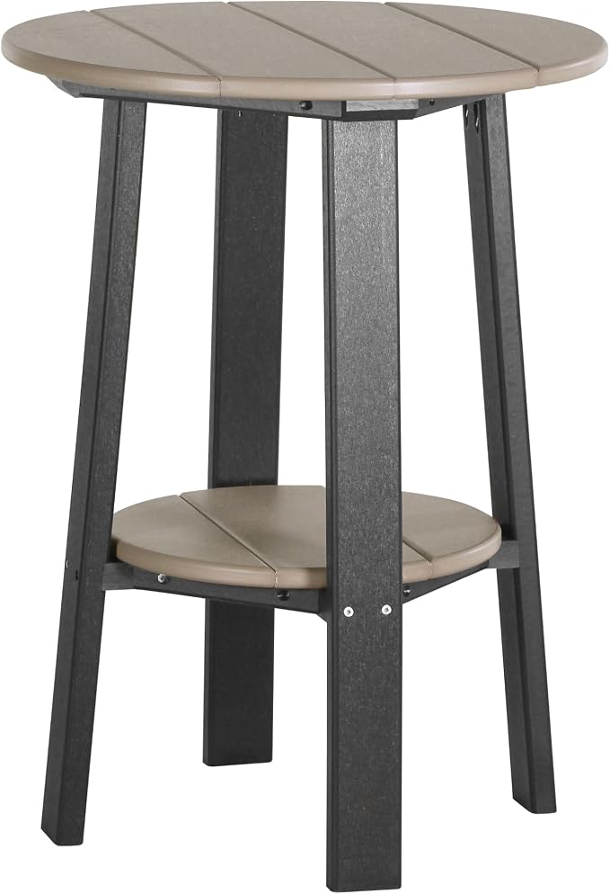 LuxCraft Deluxe End Table 28" Weatherwood/Black