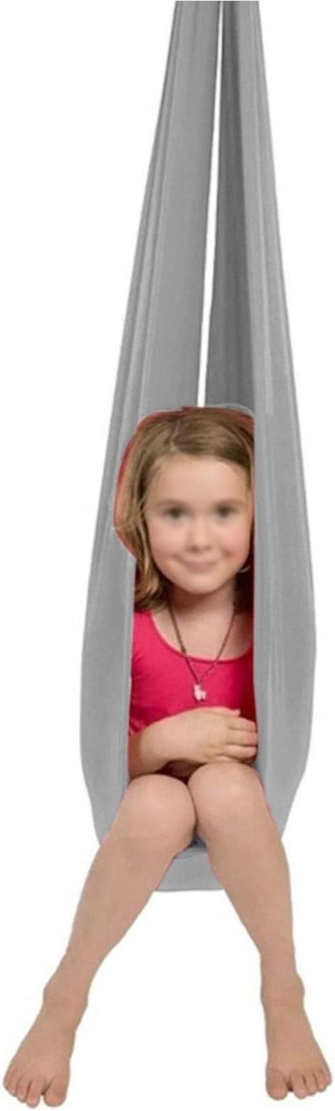 Therapy Swing Sensory Cuddle Hammock Home Outdoor for Kids Child and Teens Autism ADHD Aspergers Load Up to 440LB with Special Needs Children Toy Swing (Color : Gray, Size : 100 x 280 cm)