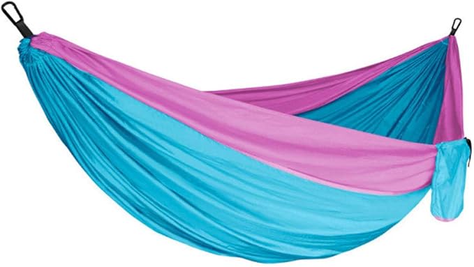 Portable Hammock, Camping Hammock for Outdoor Adventure, Double Hammock with Storage Bag, Lightweight Hammock for Patio Backyard Hiking Travel Beach