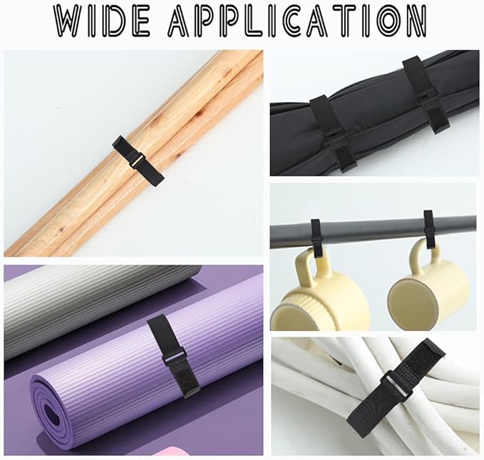 24 Pack Reusable Patio Umbrella Straps, Adjustable Securing Straps for Parasol, Multipurpose Fastening Straps for Patio Umbrella Accessories, Outdoor Furniture and Gear