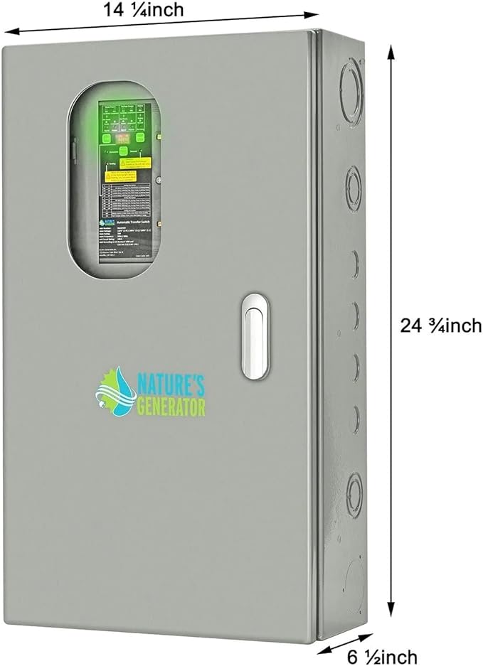 Natures Generator 2 Packs 3840Wh Solar Generator + 50A Automatic Transfer Switch, Lithium Batteries, 6000W Power Station for Home Backup, RVs, Emergencies, Power Outages, and Outdoor Camping
