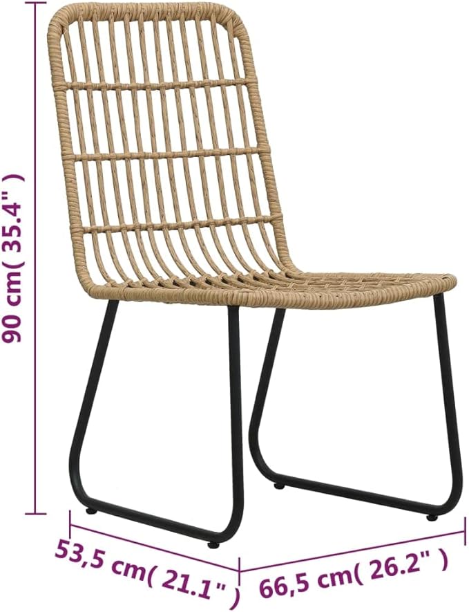 Bistro Set,Patio Lounge Set,Outdoor Furniture,Outdoor Furniture Sets,Patio Conversation Sets,for Garden,Deck,Backyard,3 Piece Poly Rattan Oak