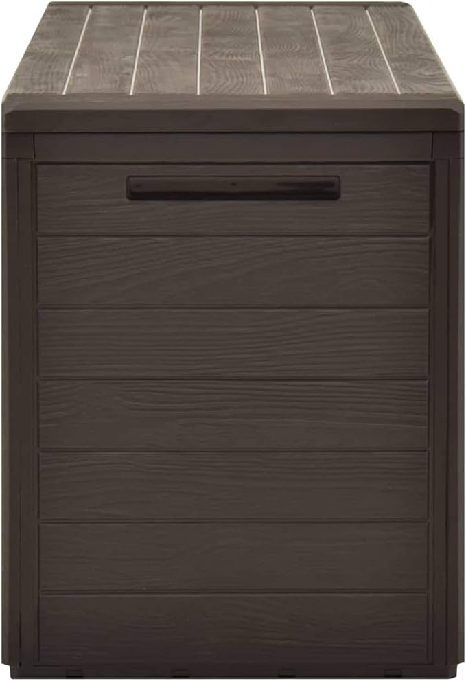 Festnight Patio Storage Box Storage Deck Box Outdoor Storage Container for Outdoor, Balcony Brown 45.7"x17.3"x21.7"