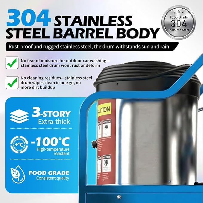 Hot Water Pressure Washer 4000PSI 4GPM,420cc 13.5HP Gas Engine with AR Pump, Commercial Heavy-Duty Power Washer for Trucks, Machinery, Concrete, Industrial Grease (Blue)