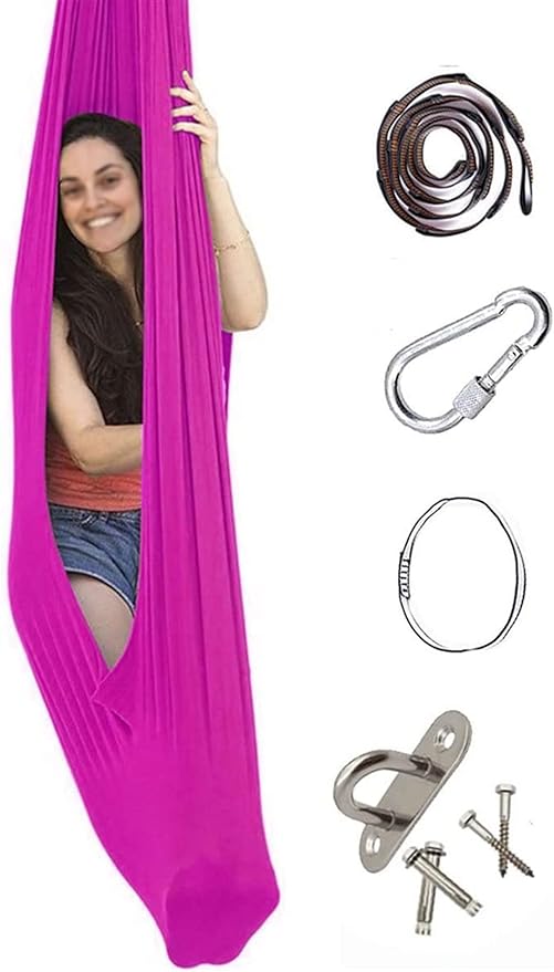 Indoor Therapy Swing Kids Snuggle Swing with Special Needs Cuddle Hammock for Children Adults Autism, ADHD, Aspergers Sensory Integration Easy to Install