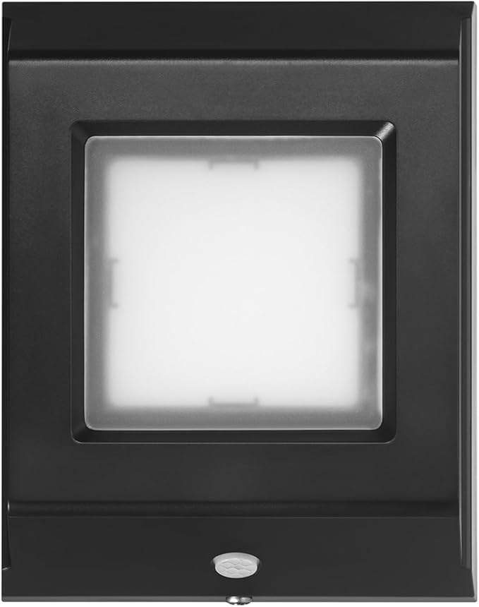 GLOBE Electric 10W Slim Black 1000 Lumens Hardwired Automatic Dusk to Dawn Outdoor Integrated LED Flood Light Security Light, Spotlight, Outside House Lights