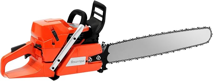71CC Gas Chainsaw, 3.9KW 28" Handheld Cordless Petrol Chain Saw with 18.6OZ Fuel Tank, 2-Stroke Gas Powered Chainsaw for Garden Pruning Tree Wood Cutting Thickened Blade Design, 10000Rpm High Speed
