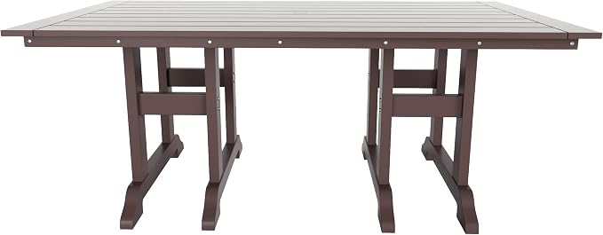 WestinTrends Malibu 71" Outdoor Patio Dining Table, Dark Brown