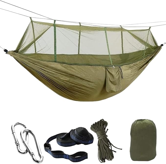 Hangmat Hammocks for Outside with Mosquito Net,Camping Hammock Lightweight Portable Parachute 2 Person Outdoor Hammock Buiten Hammock