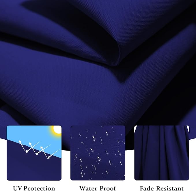 10FT Patio Umbrella, Outdoor Offset Cantilever Umbrella with Sturdy 8 Ribs and Reinforced Base, Easy Tilt Adjustment for Backyard Pool Garden,Navy Blue