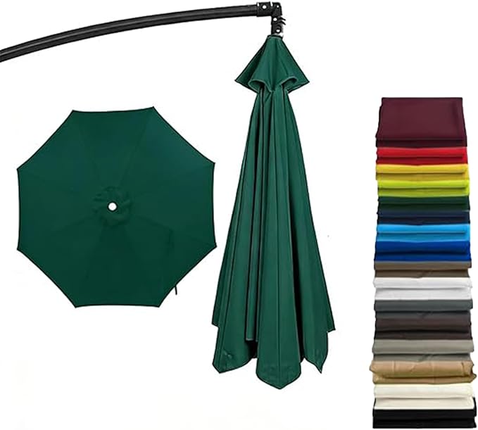 11ft Umbrella Replacement Canopy, Patio 8 Ribs Sun Umberlla Cover UV 50+ Protection Waterproof Cantilever for Garden, Backyard, Pool